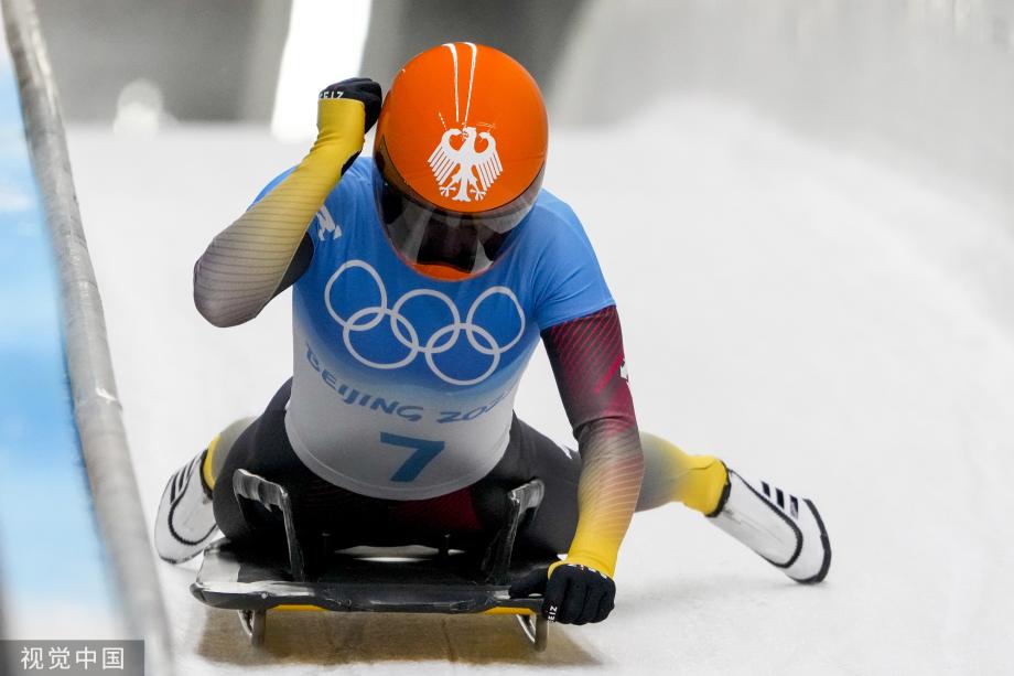 [圖]北京冬奧會女子鋼架雪車 德國選手漢娜&middot;奈澤奪金