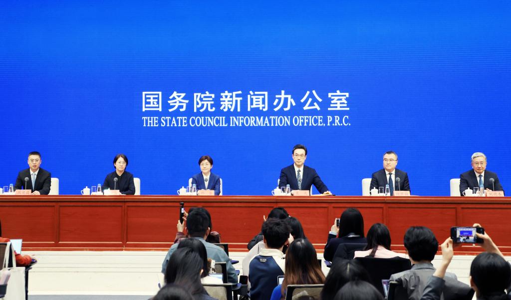 The State Council Information Office (SCIO) holds a press briefing on the draft Outline of the 15th Five-Year Plan (2026-2030) in Beijing, capital of China, on March 7, 2026. (Xinhua/Pan Xu)