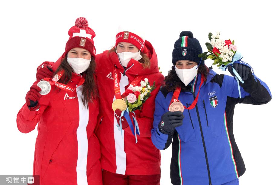 [圖]冬奧會高山滑雪女子全能 瑞士選手包攬冠亞軍