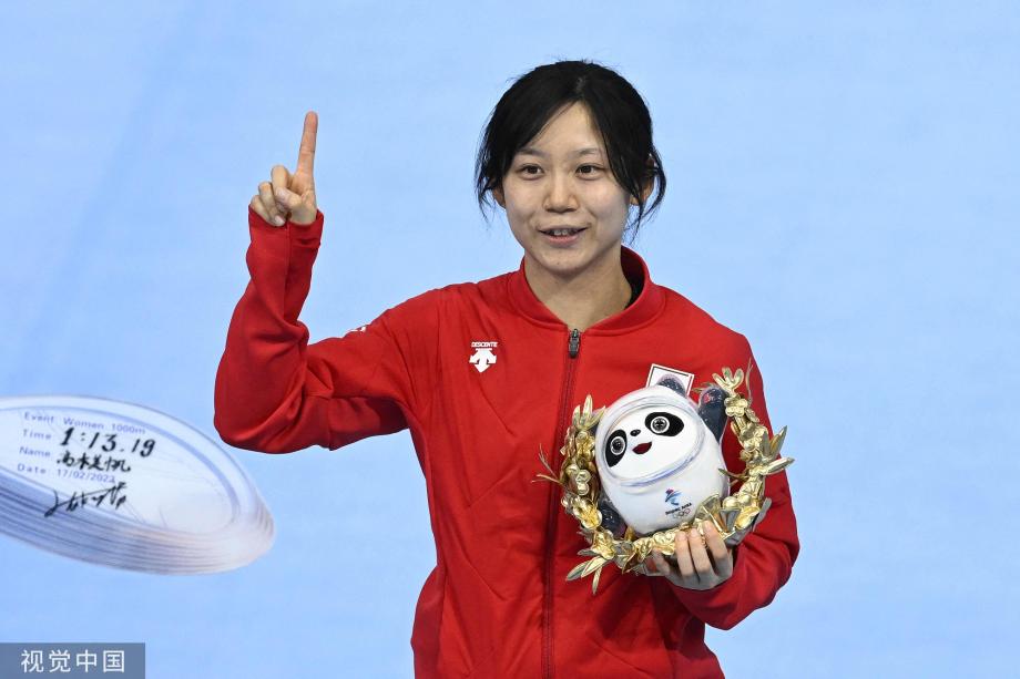 [圖]冬奧速度滑冰女子1000米 日本選手高木美帆奪金